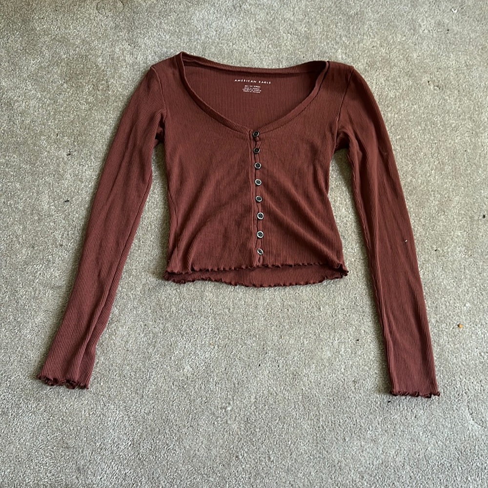 AE XS button down long sleeve